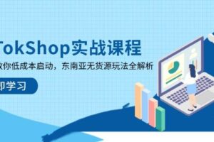 （14269期）TikTokShop实战课程，手把手教你低成本启动，东南亚无货源玩法全解析