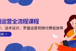 （14882期）直播运营全流程课程-5月更新：从起号、话术设计、罗盘运营到微付费投放等