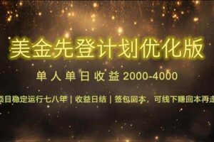 （14802期）连续7-8年创单日收益冠军项目，日收益$600-1200