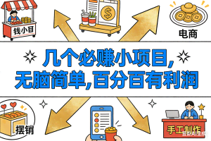（16964期）9个必赚小项目，无脑简单，百分百有利润，副业首选，日入200+