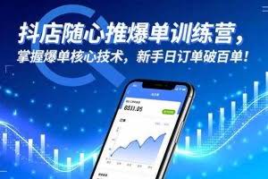 （16526期）抖店随心推爆单训练营，掌握爆单核心技术，新手日订单破百单！
