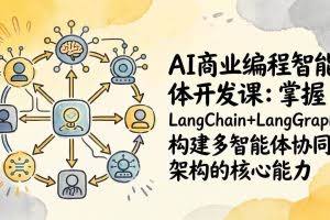 （17608期）AI商业编程智能体开发课：掌握LangChain+LangGraph构建多智能体协同架构的核心能力