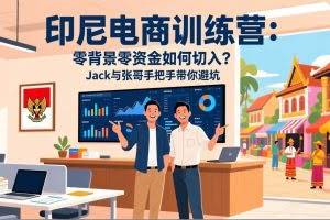 （17533期）印尼电商训练营：零背景零资金如何切入？Jack与张哥手把手带你避坑
