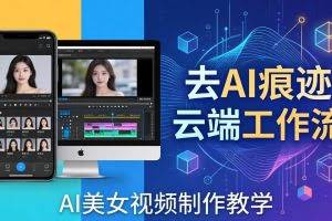 （17928期）AI美女视频制作教学：去AI痕迹，云端工作流出图，手机电脑均可，不需要配置